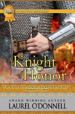 Romance novel cover for the medieval romance A Knight of Honor