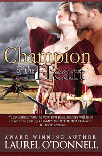 Romance novel cover for Champion of the Heart by Laurel O'Donnell